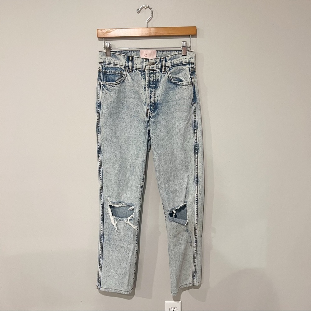 Revice Acid Wash Ripped Knee Jeans